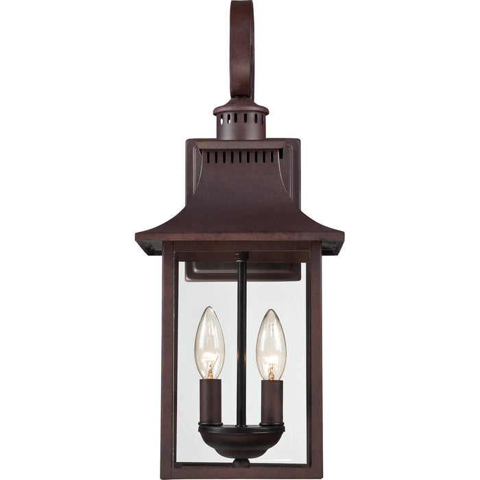 Quoizel CCR8408CU Two Light Outdoor Wall Lantern, Copper Bronze