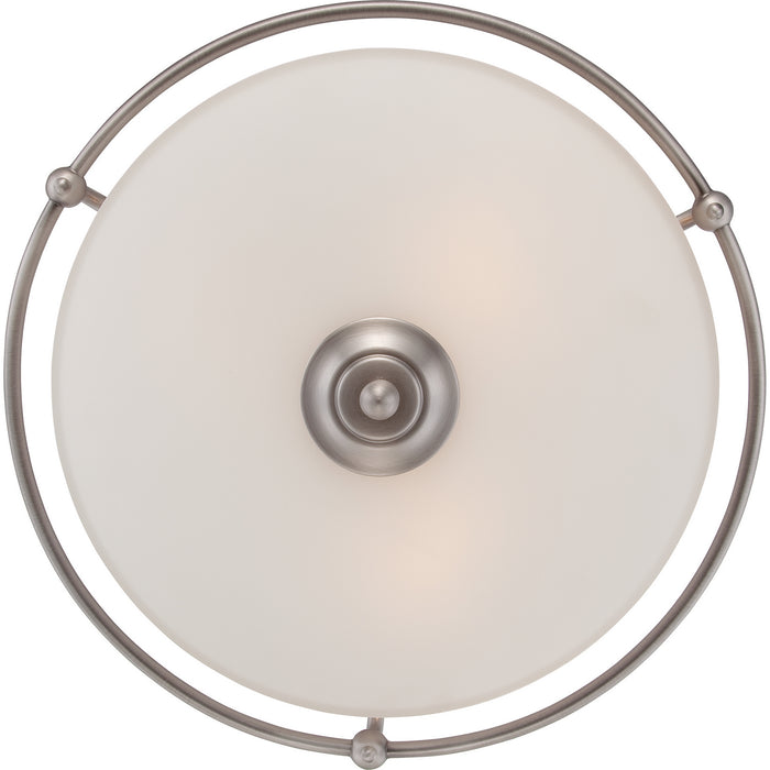 Quoizel GF1617AN Three Light Flush Mount, Antique Nickel