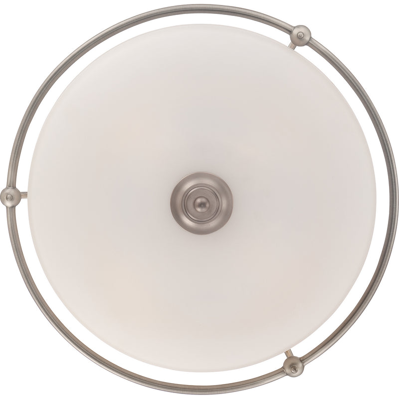 Quoizel GF1621AN Four Light Flush Mount, Antique Nickel
