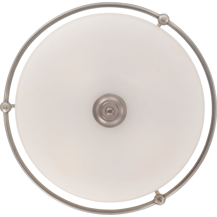 Quoizel GF1621AN Four Light Flush Mount, Antique Nickel