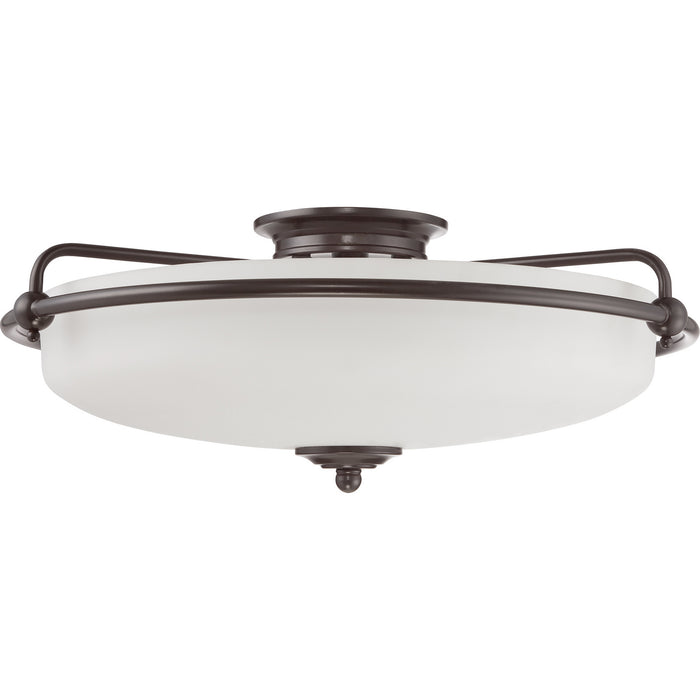 Quoizel GF1621PN Four Light Flush Mount, Palladian Bronze