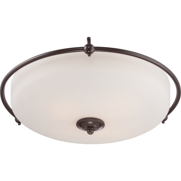 Quoizel GF1621PN Four Light Flush Mount, Palladian Bronze