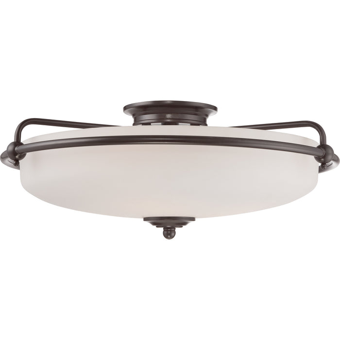 Quoizel GF1621PN Four Light Flush Mount, Palladian Bronze