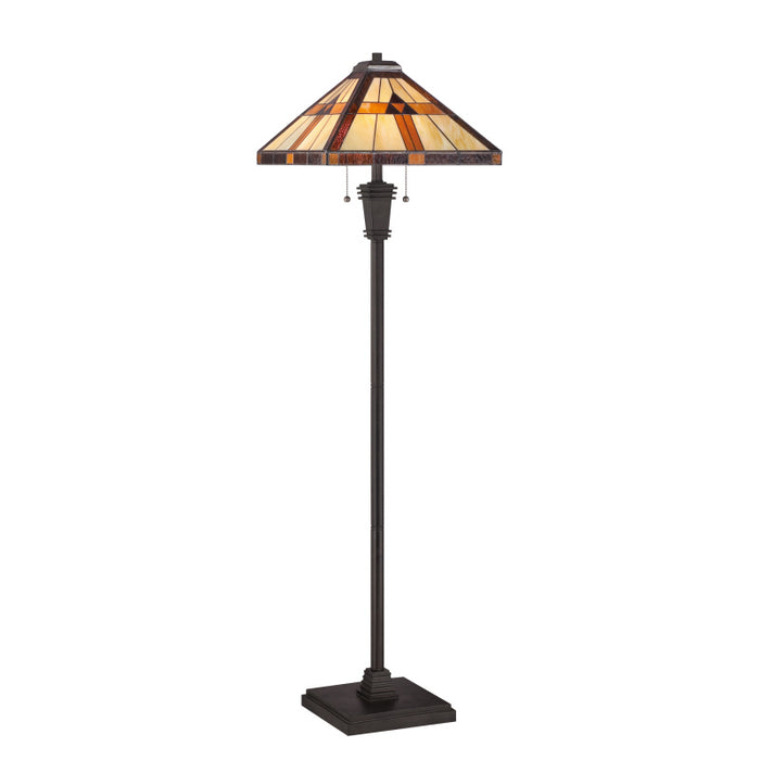 Quoizel TF1427F Two Light Floor Lamp, Vintage Bronze