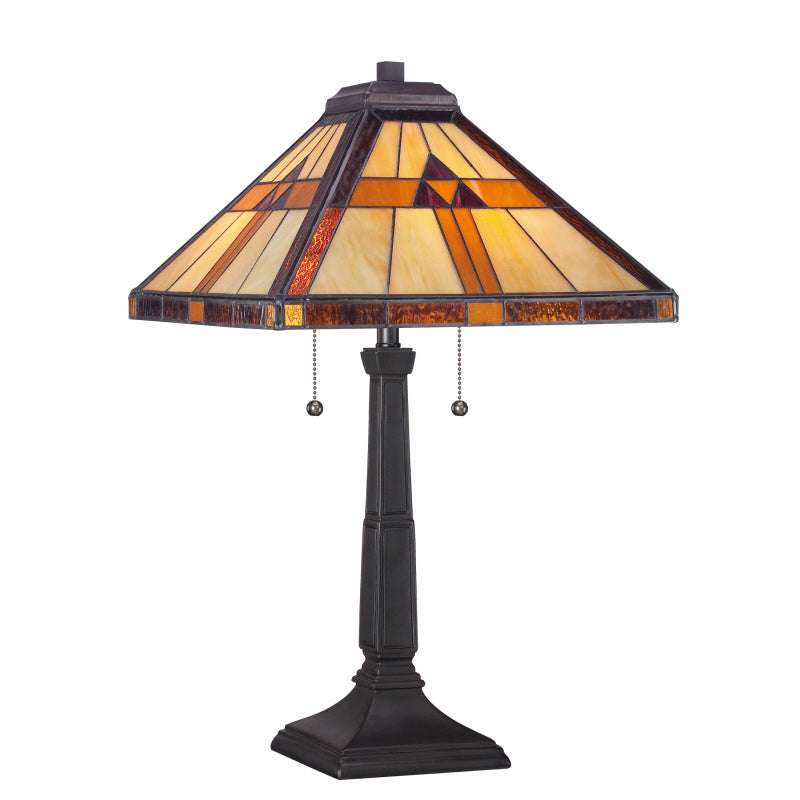 Quoizel TF1427T Two Light Table Lamp, Vintage Bronze