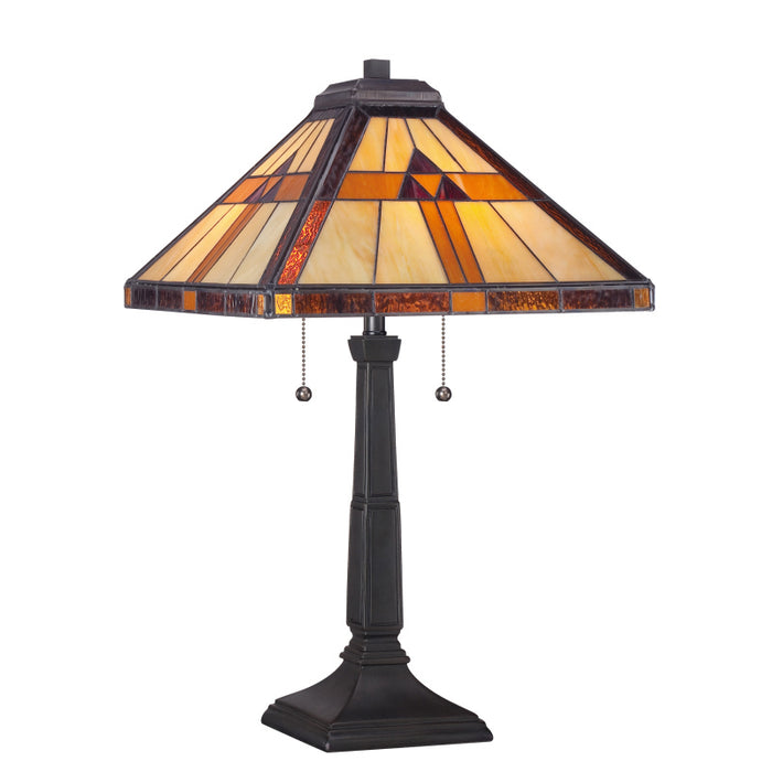 Quoizel TF1427T Two Light Table Lamp, Vintage Bronze