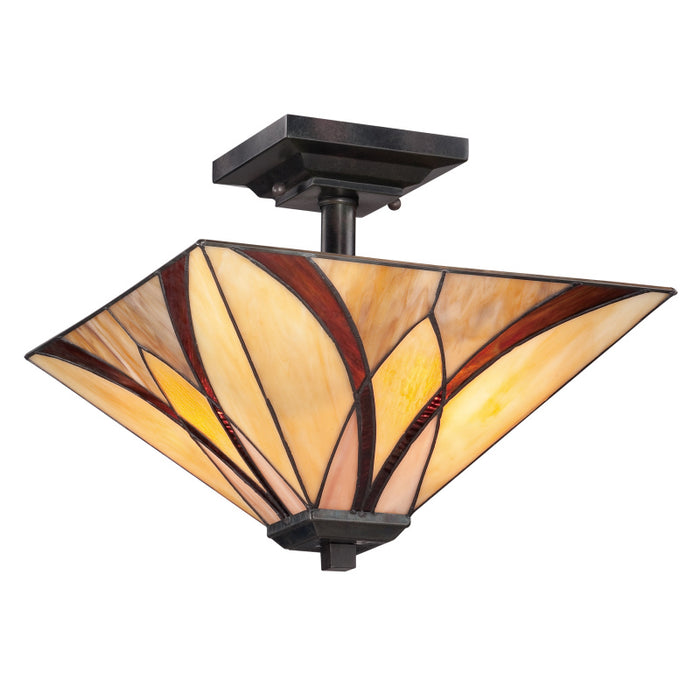 Quoizel TFAS1714VA Two Light Semi Flush Mount, Valiant Bronze