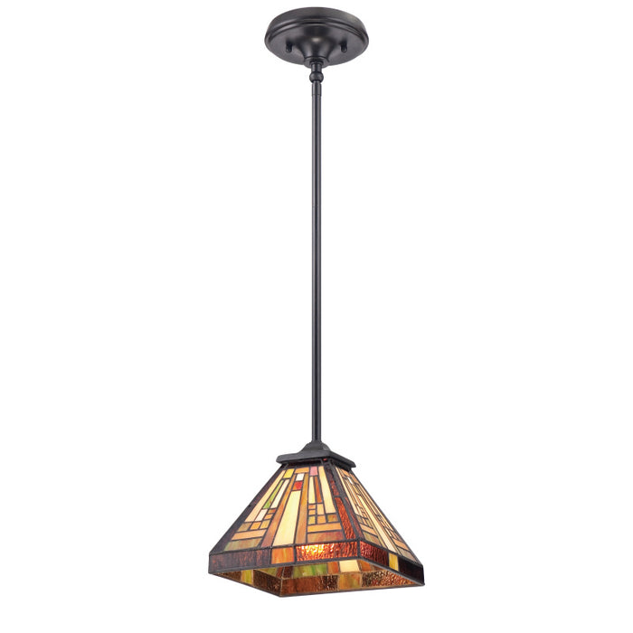 Quoizel TFST1508VB One Light Mini Pendant, Vintage Bronze