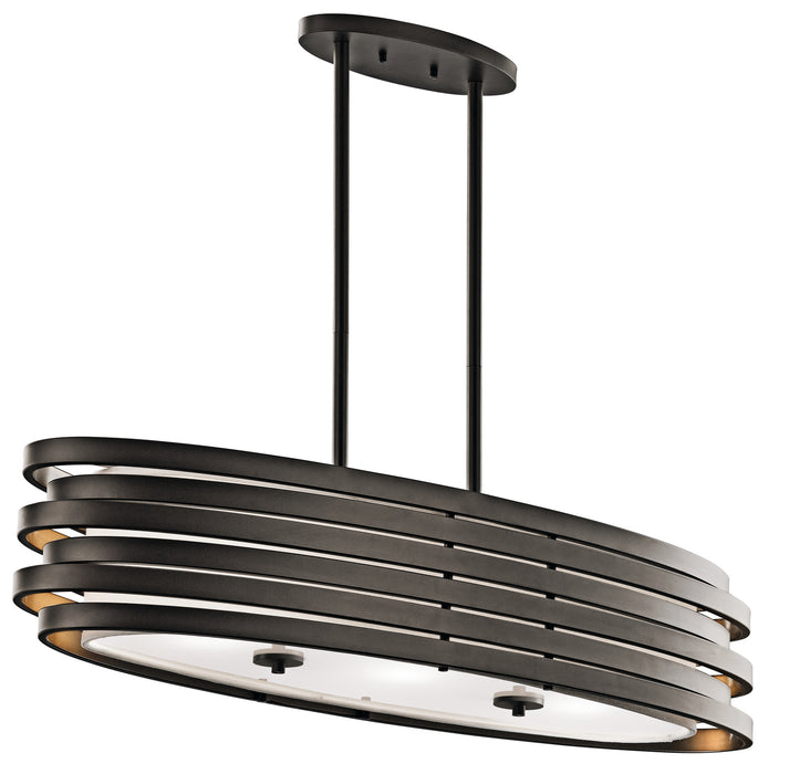 Kichler 43303OZ Three Light Chandelier, Olde Bronze