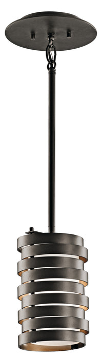 Kichler 43304OZ One Light Mini Pendant, Olde Bronze