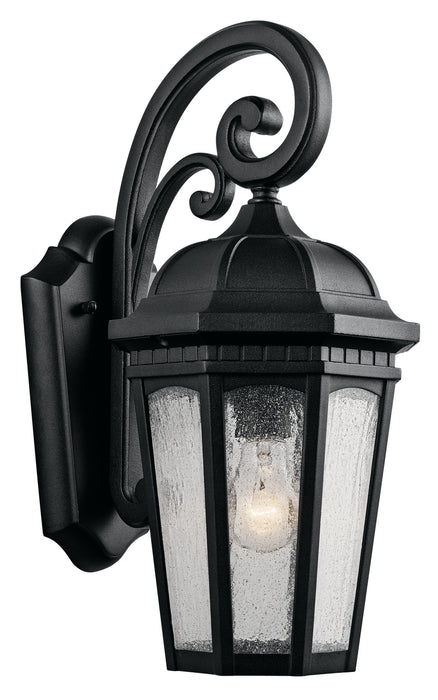 Kichler 9033BKT One Light Outdoor Wall Mount, Textured Black