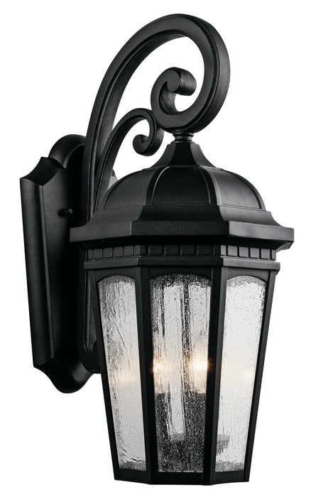 Kichler 9034BKT Three Light Outdoor Wall Mount, Textured Black
