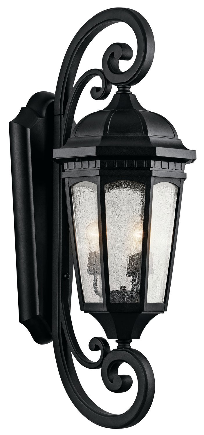 Kichler 9060BKT Three Light Outdoor Wall Mount, Textured Black