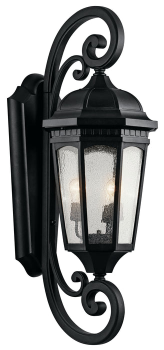 Kichler 9060BKT Three Light Outdoor Wall Mount, Textured Black