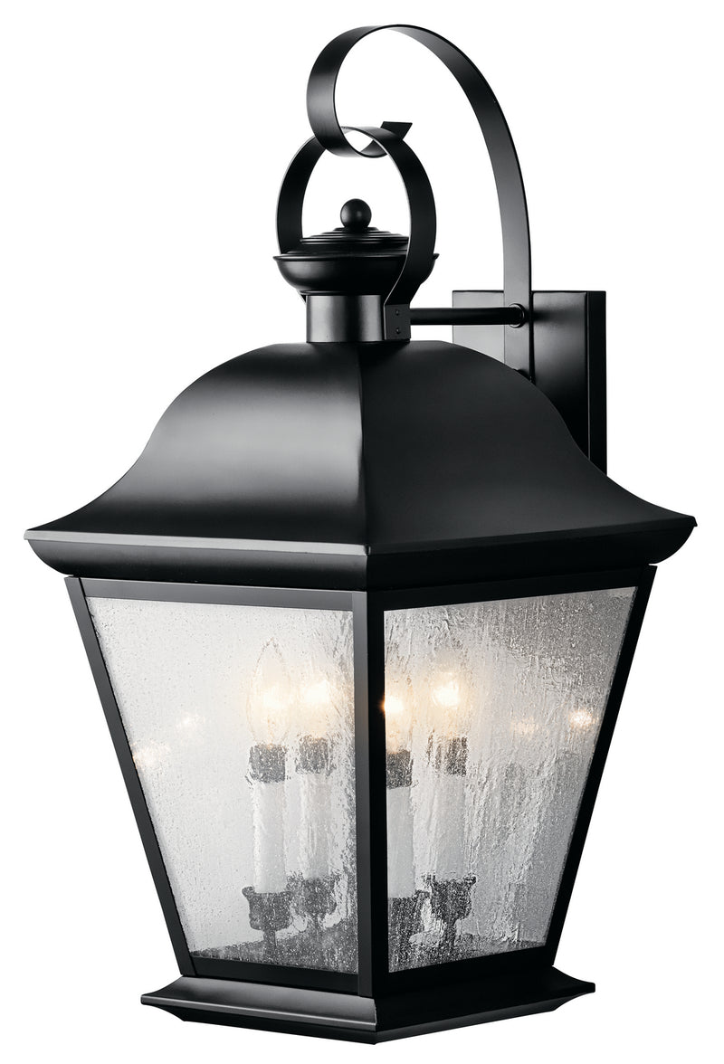 Kichler 9704BK Four Light Outdoor Wall Mount, Black