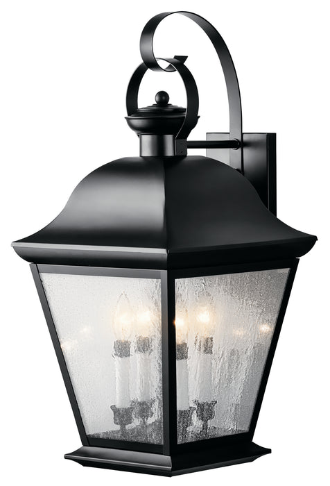 Kichler 9704BK Four Light Outdoor Wall Mount, Black