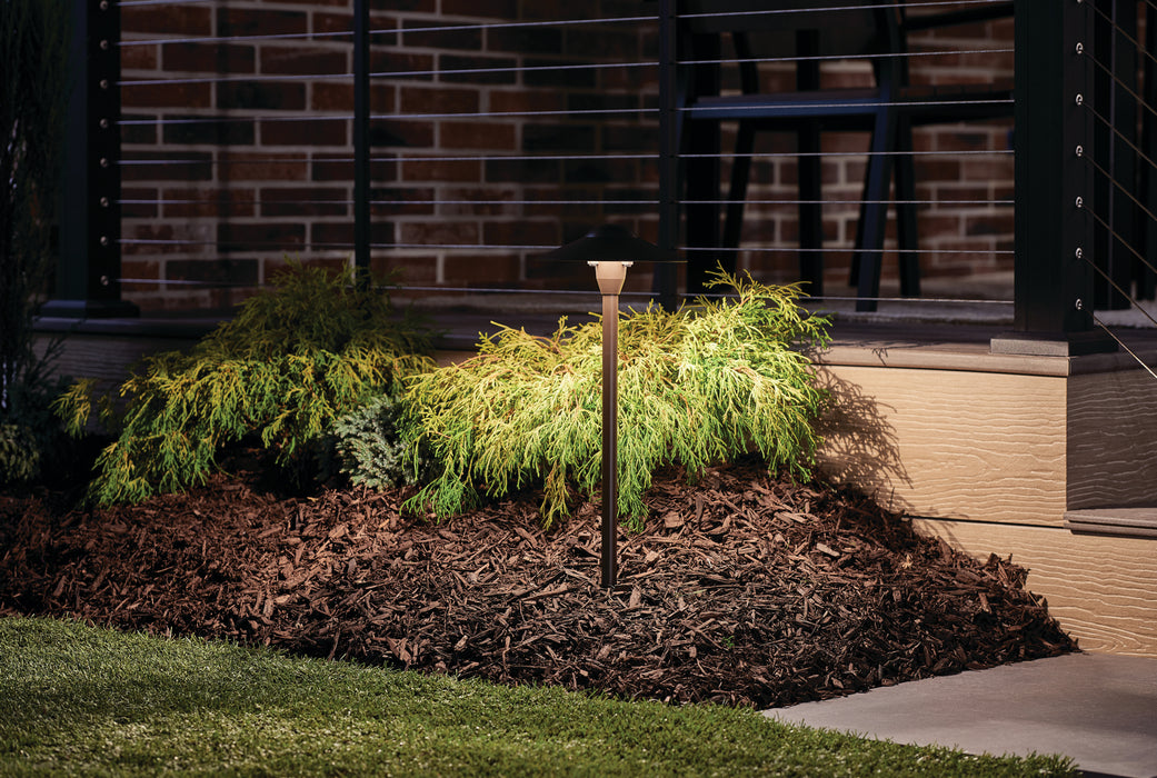 Kichler 15310AZT6 One Light Path & Spread, Textured Architectural Bronze