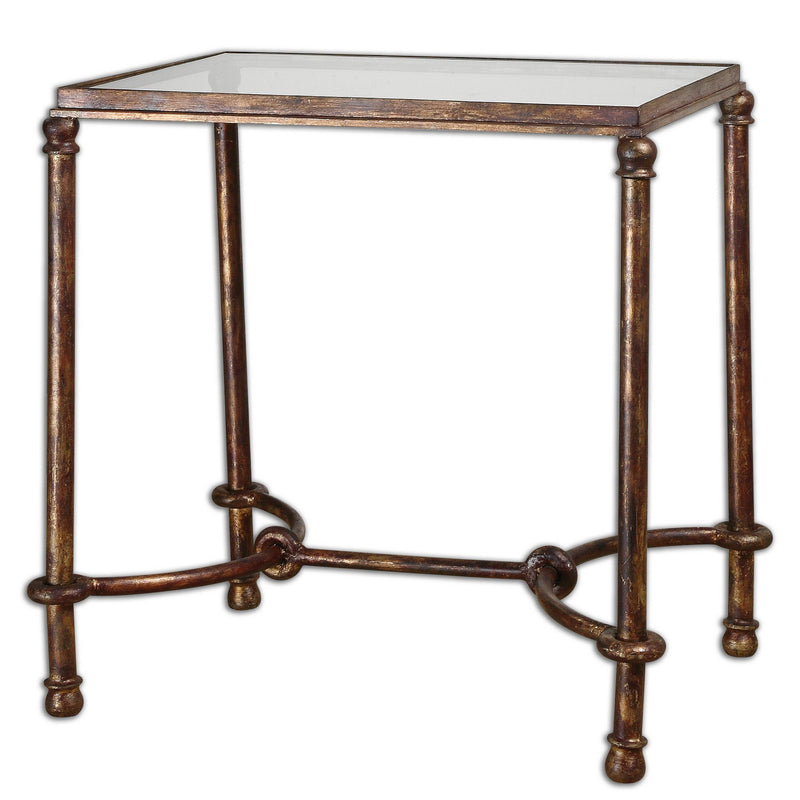 Uttermost 24334 End Table, Rustic Bronze Patina