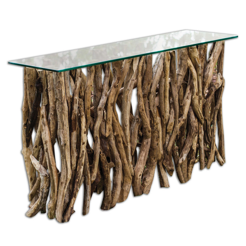 Uttermost 25593 Console, Teak Wood