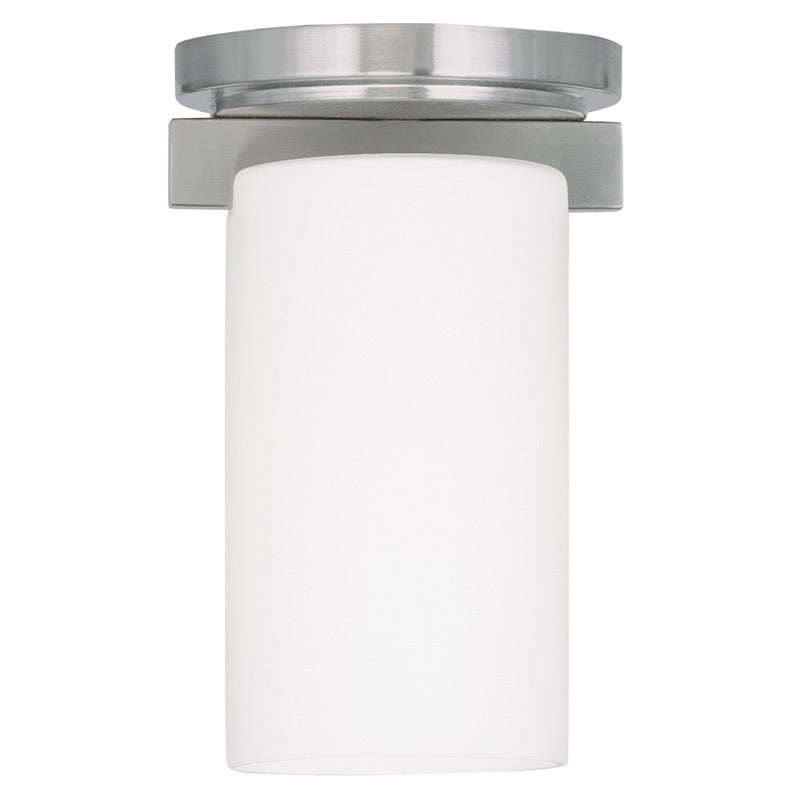 Livex Lighting 1320-91 One Light Ceiling Mount, Brushed Nickel