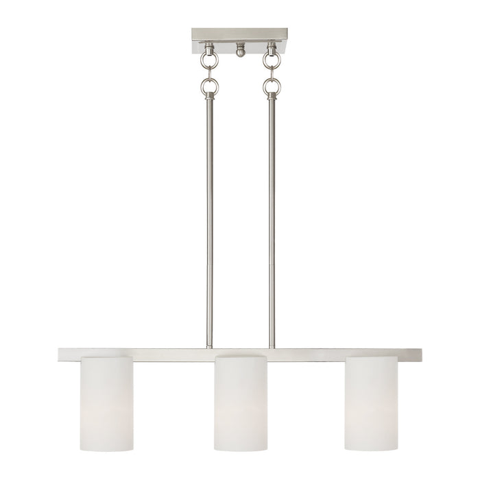 Livex Lighting 1326-91 Three Light Chandelier, Brushed Nickel