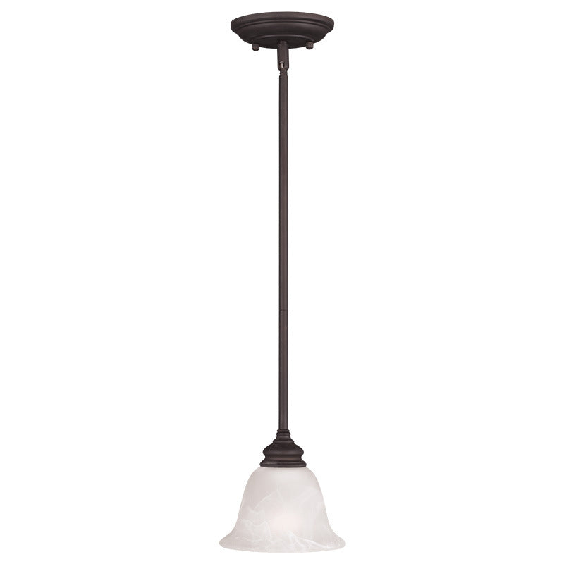 Livex Lighting 1340-07 One Light Mini Pendant, Bronze