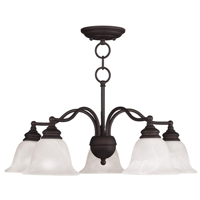 Livex Lighting 1346-07 Five Light Chandelier/Ceiling Mount, Bronze