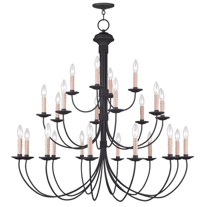 Livex Lighting 4537-04 24 Light Chandelier, Black