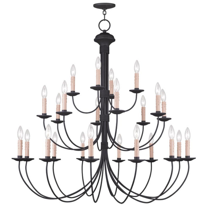 Livex Lighting 4537-04 24 Light Chandelier, Black
