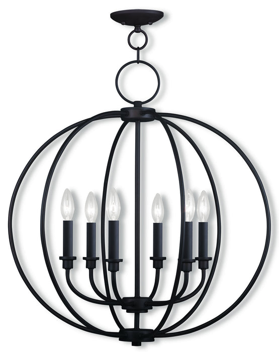 Livex Lighting 4666-07 Six Light Chandelier, Bronze