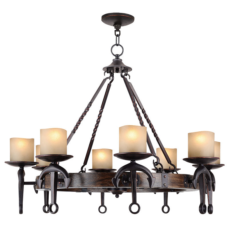 Livex Lighting 4868-67 Eight Light Chandelier, Hand Applied Olde Bronze