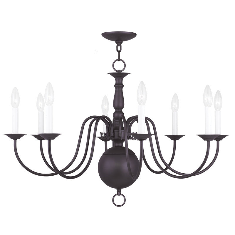Livex Lighting 5007-07 Eight Light Chandelier, Bronze