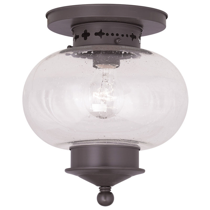 Livex Lighting 5036-07 One Light Ceiling Mount, Bronze
