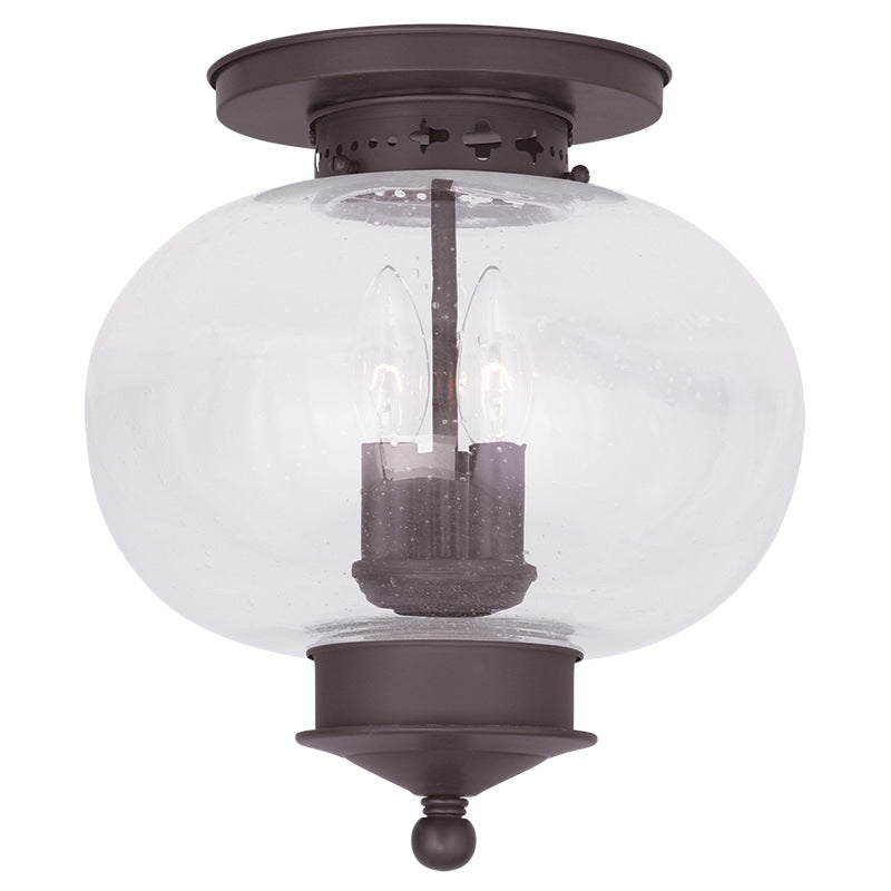 Livex Lighting 5037-07 Three Light Ceiling Mount, Bronze