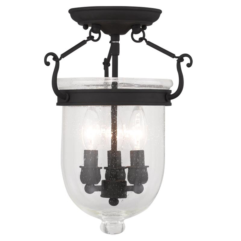 Livex Lighting 5081-04 Three Light Ceiling Mount, Black