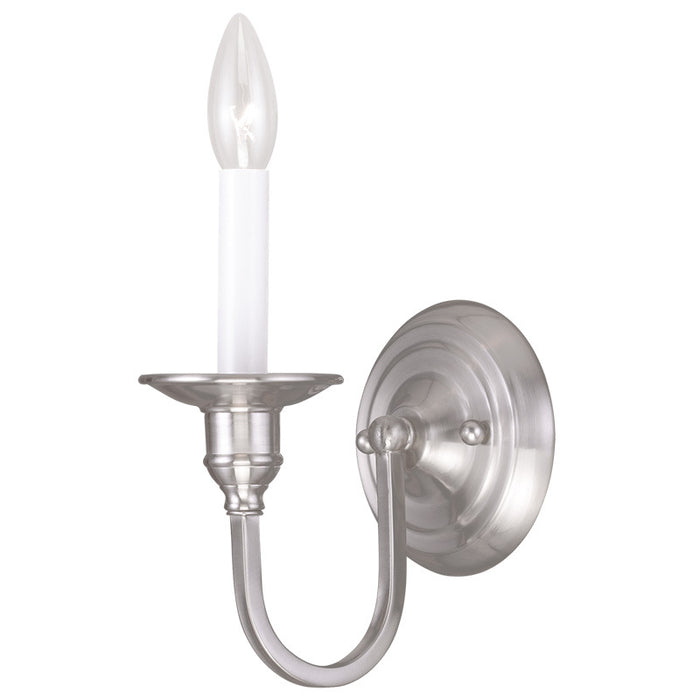 Livex Lighting 5141-91 One Light Wall Sconce, Brushed Nickel