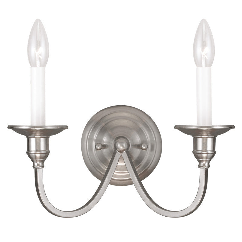 Livex Lighting 5142-91 Two Light Wall Sconce, Brushed Nickel