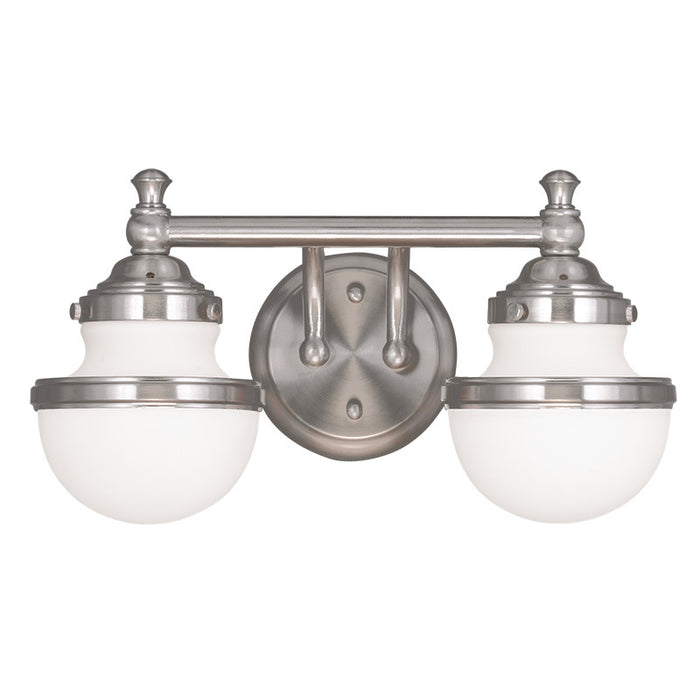 Livex Lighting 5712-91 Two Light Bath Vanity, Brushed Nickel