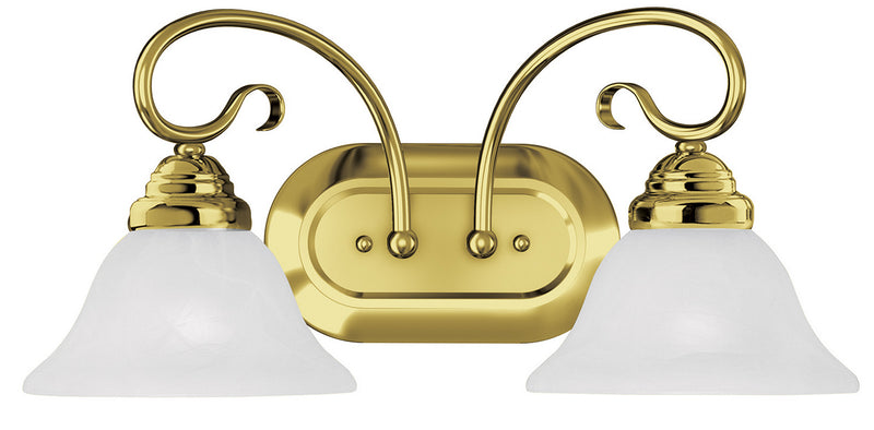 Livex Lighting 6102-02 Two Light Bath Vanity, Polished Brass