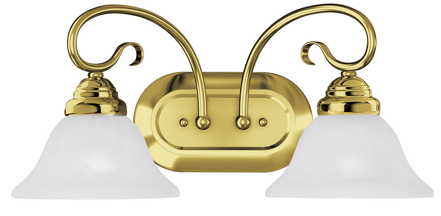Livex Lighting 6102-02 Two Light Bath Vanity, Polished Brass
