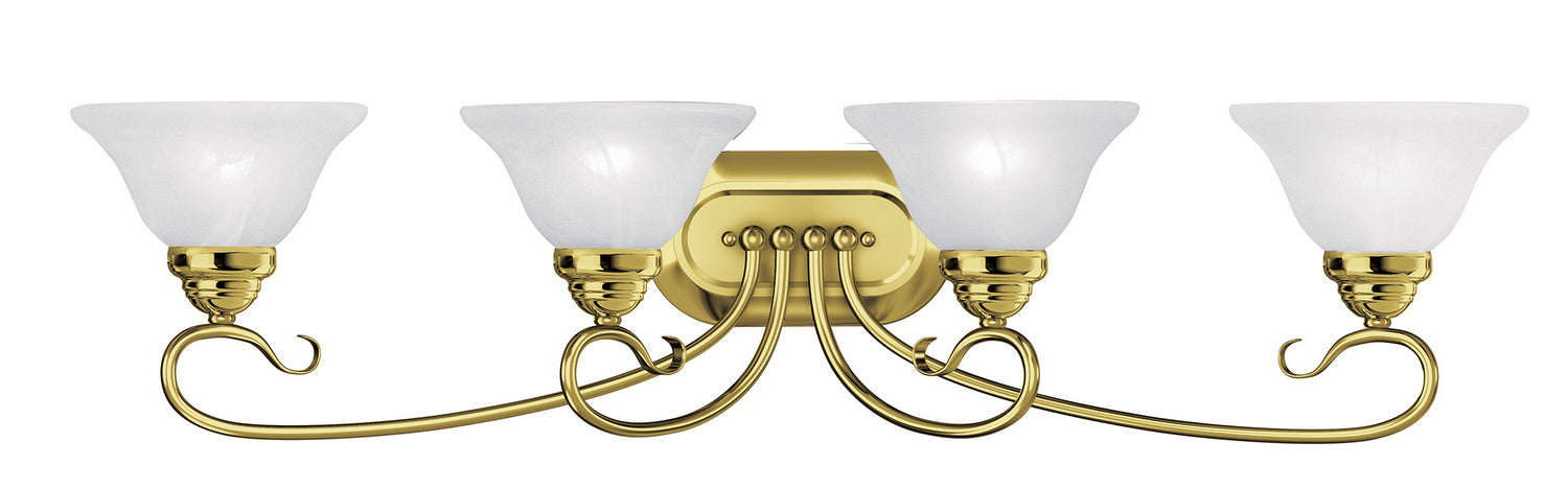 Livex Lighting 6104-02 Four Light Bath Vanity, Polished Brass