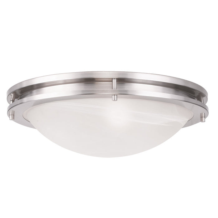 Livex Lighting 7059-91 Three Light Ceiling Mount, Brushed Nickel