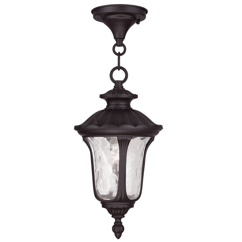 Livex Lighting 7849-07 One Light Outdoor Pendant, Bronze