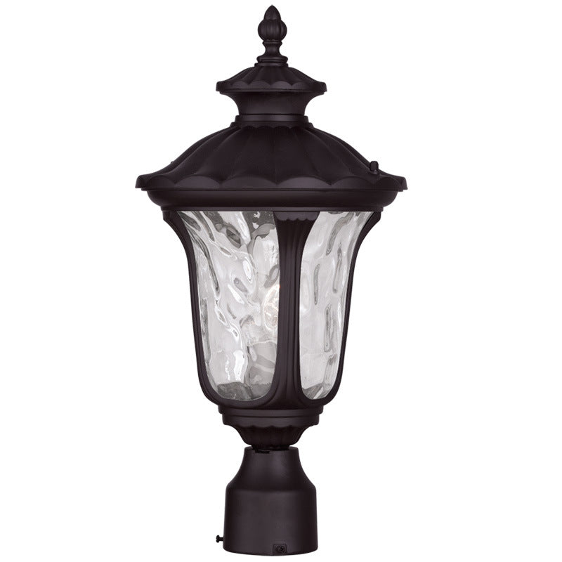 Livex Lighting 7855-07 One Light Outdoor Post-Top Lanterm, Bronze