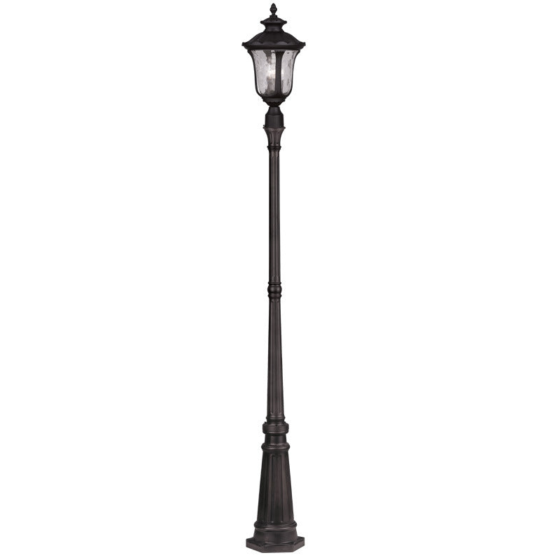 Livex Lighting 7859-07 Three Light Post-Top Lanterm, Bronze
