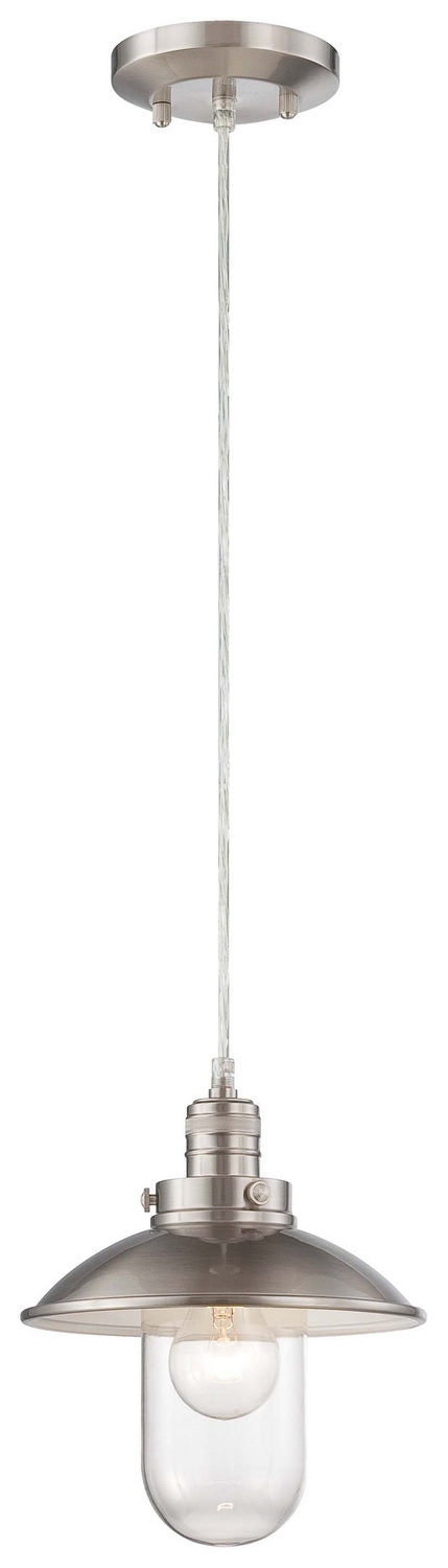 Minka-Lavery 4130-84 One Light Mini Pendant, Brushed Nickel