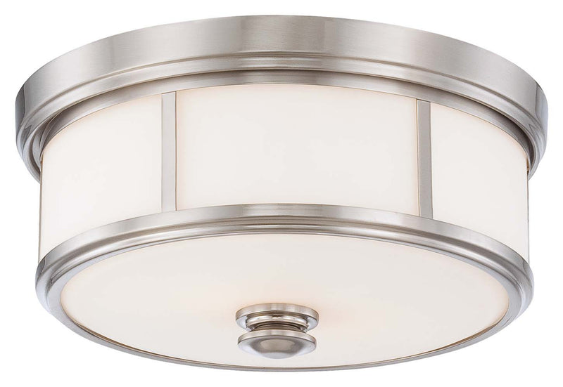Minka-Lavery 4365-84 Two Light Flush Mount, Brushed Nickel