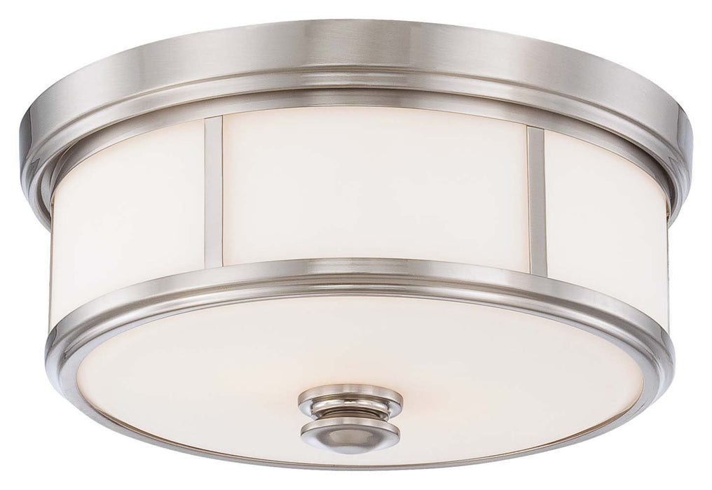 Minka-Lavery 4365-84 Two Light Flush Mount, Brushed Nickel
