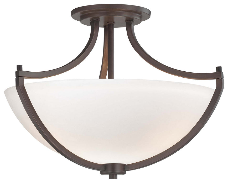 Minka-Lavery 4932-284 Three Light Semi Flush Mount, Vintage Bronze
