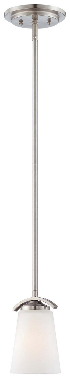 Minka-Lavery 4961-84 One Light Mini Pendant, Brushed Nickel